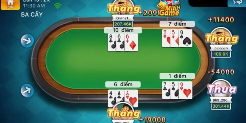 danh bai ba cay 2 Hướng dẫn cách đánh bài ba cây cơ bản cho người chơi